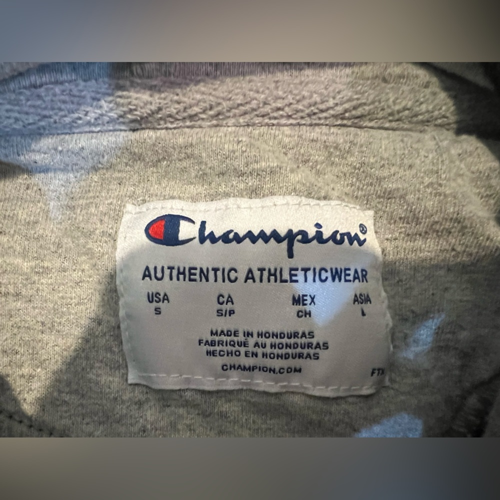 Mens/Unisex Small Champion Black Hoodie Sweatshirt - Picture 3 of 5